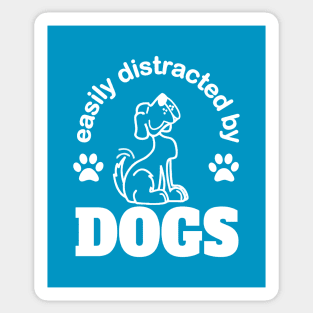 easily distracted by dogs with cute happy dog Sticker